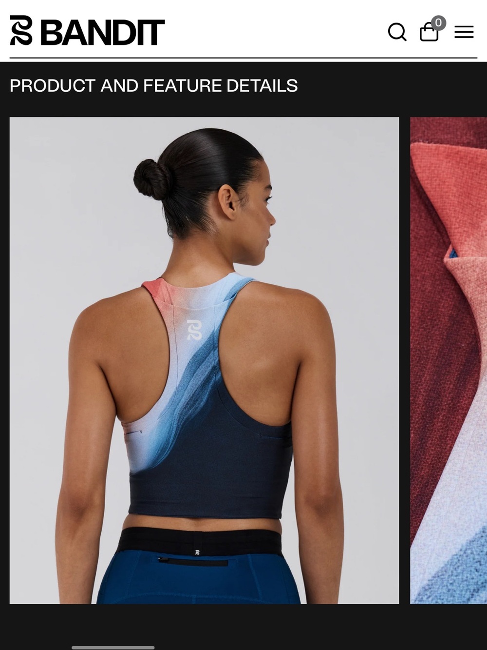 ***ISO*** WOMEN'S STAMINA™ RACE CROP - THERMAL FIELD RUSTED APRICOT - Picture 3 of 9